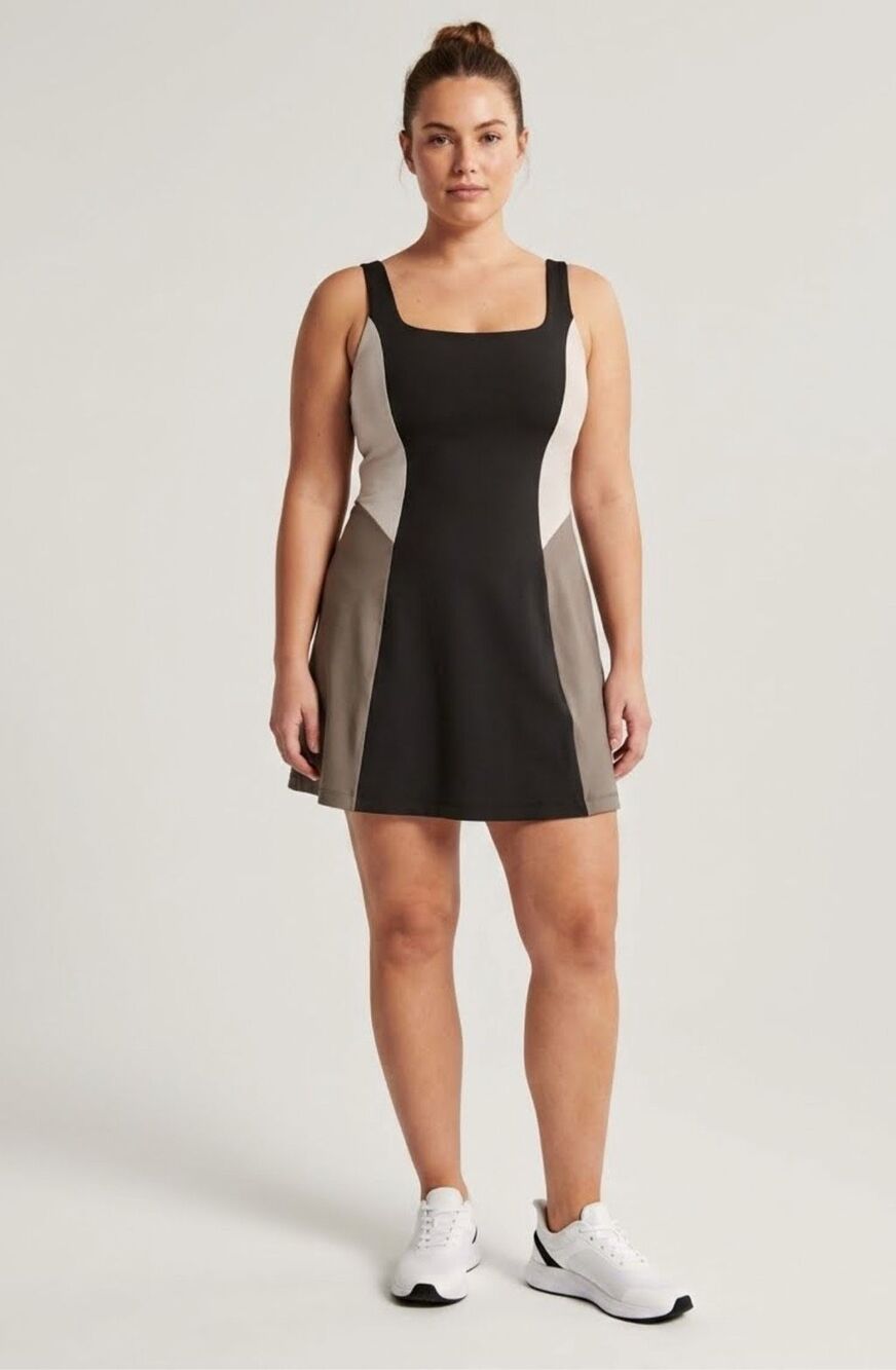 A&F YPB SculptLUX Color Block Tennis Dress Size L